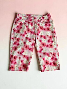 DAILY SPORTS Pink Floral Bermuda Shorts Size US 6